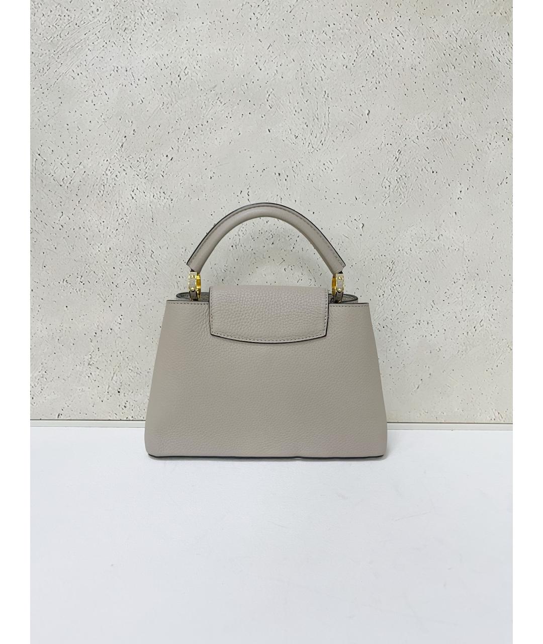 LOUIS VUITTON Серая кожаная сумка тоут, фото 2