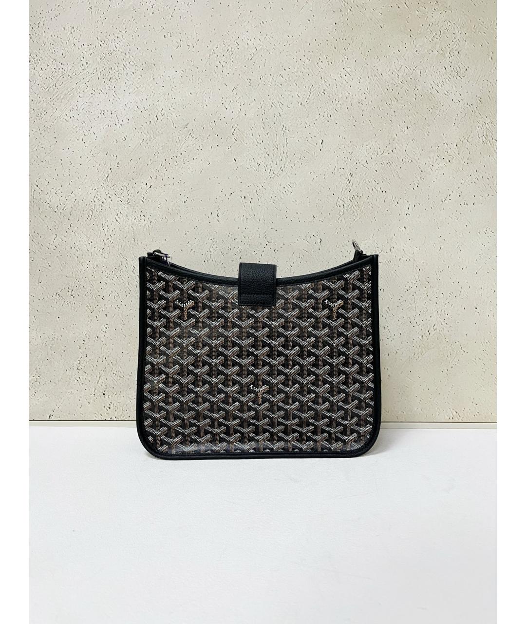 GOYARD Черная кожаная сумка через плечо, фото 4