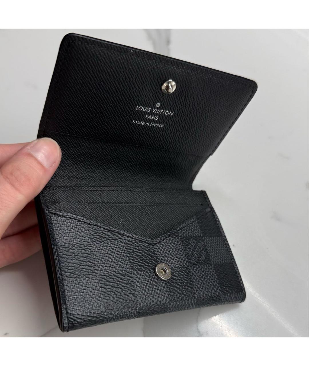 LOUIS VUITTON Синий кожаный кошелек, фото 4