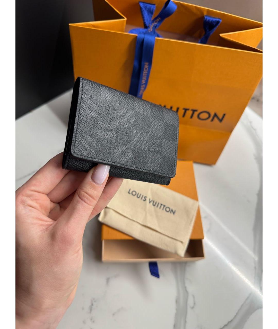 LOUIS VUITTON Синий кожаный кошелек, фото 5