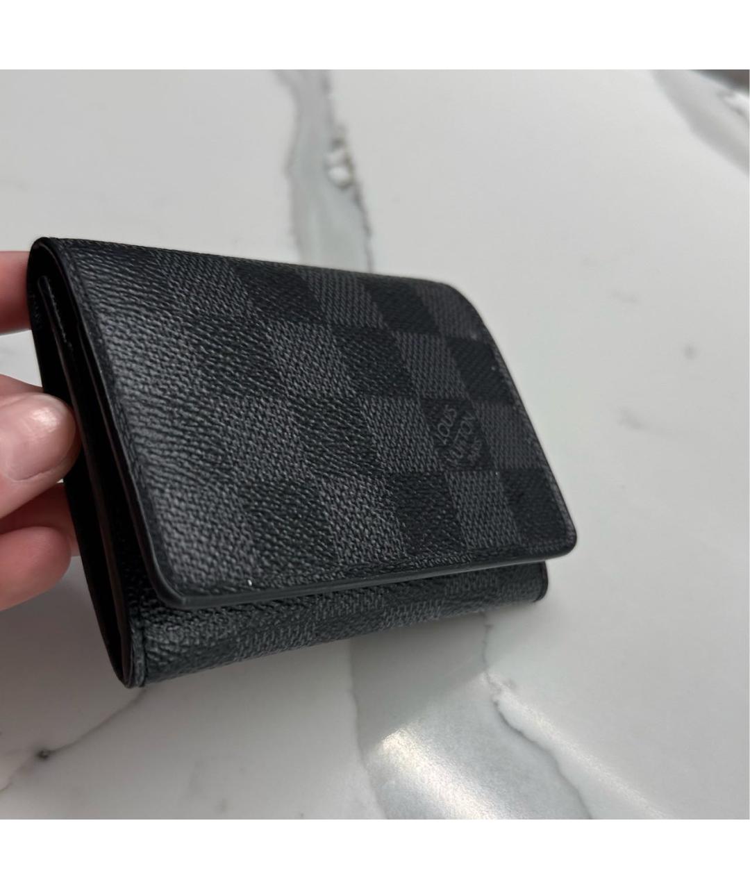 LOUIS VUITTON Синий кожаный кошелек, фото 2