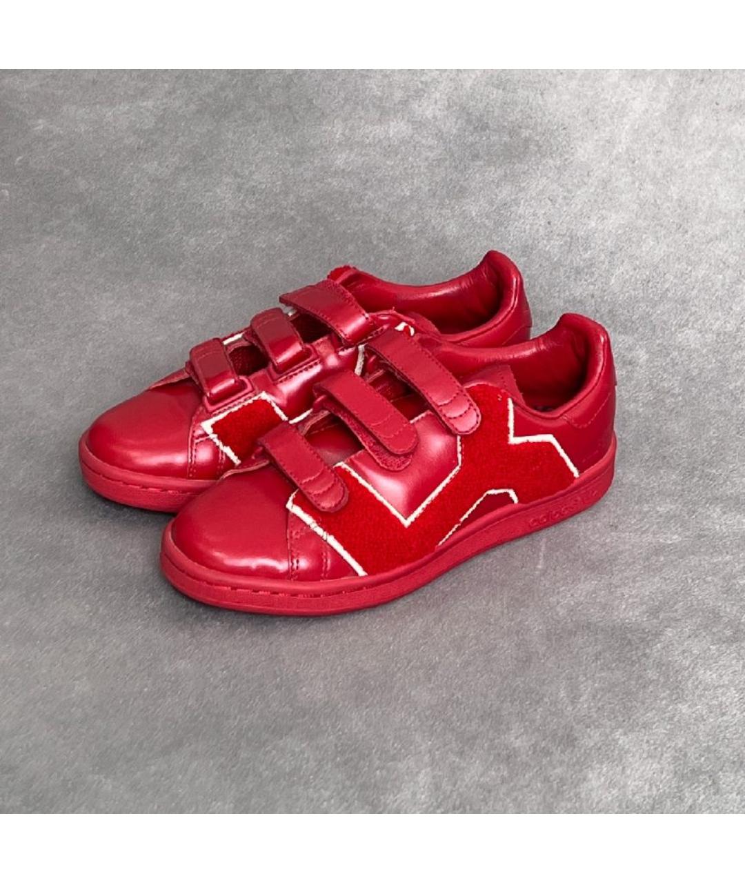 ADIDAS X RAF SIMONS Красные кожаные кеды, фото 6
