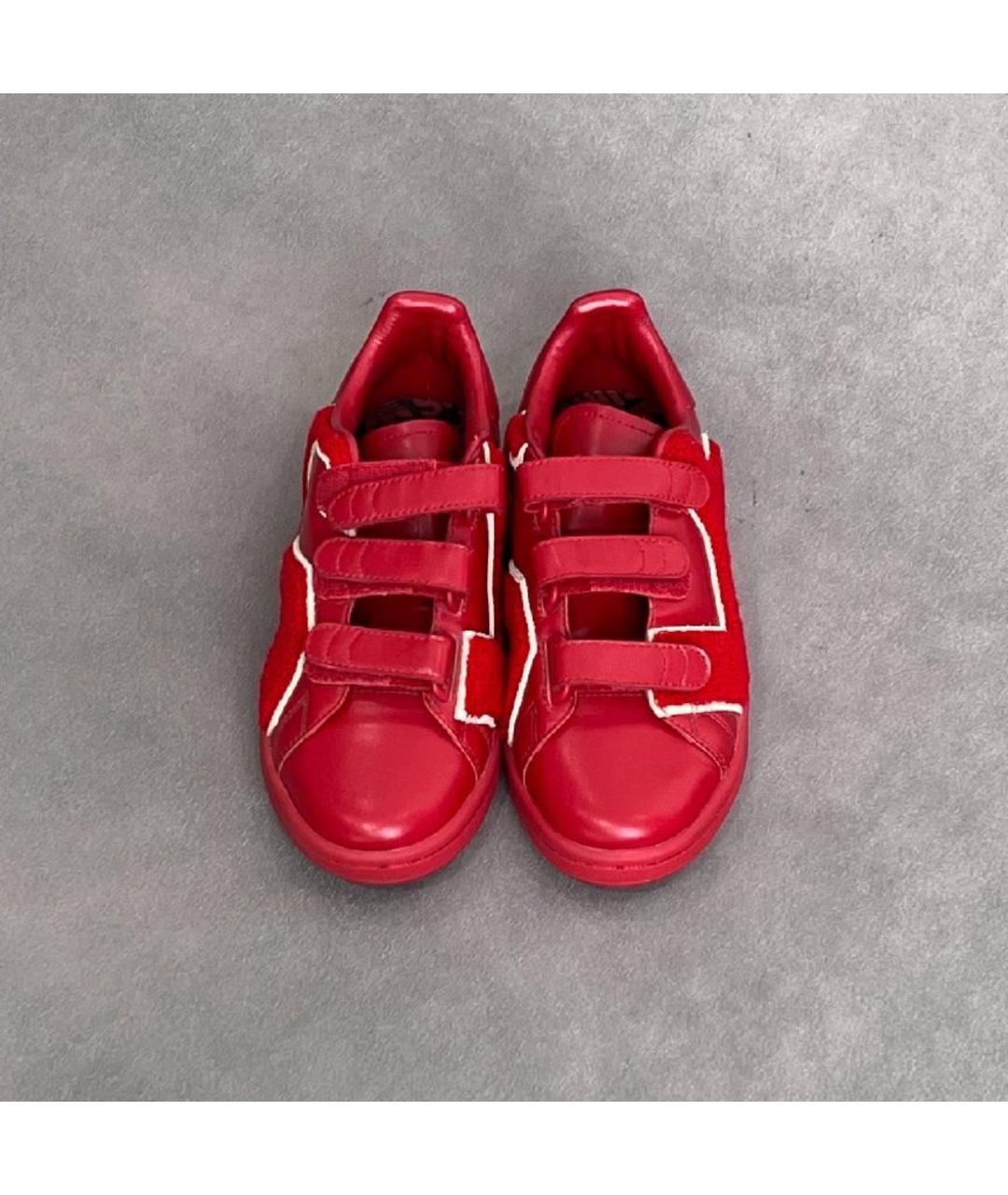 ADIDAS X RAF SIMONS Красные кожаные кеды, фото 2