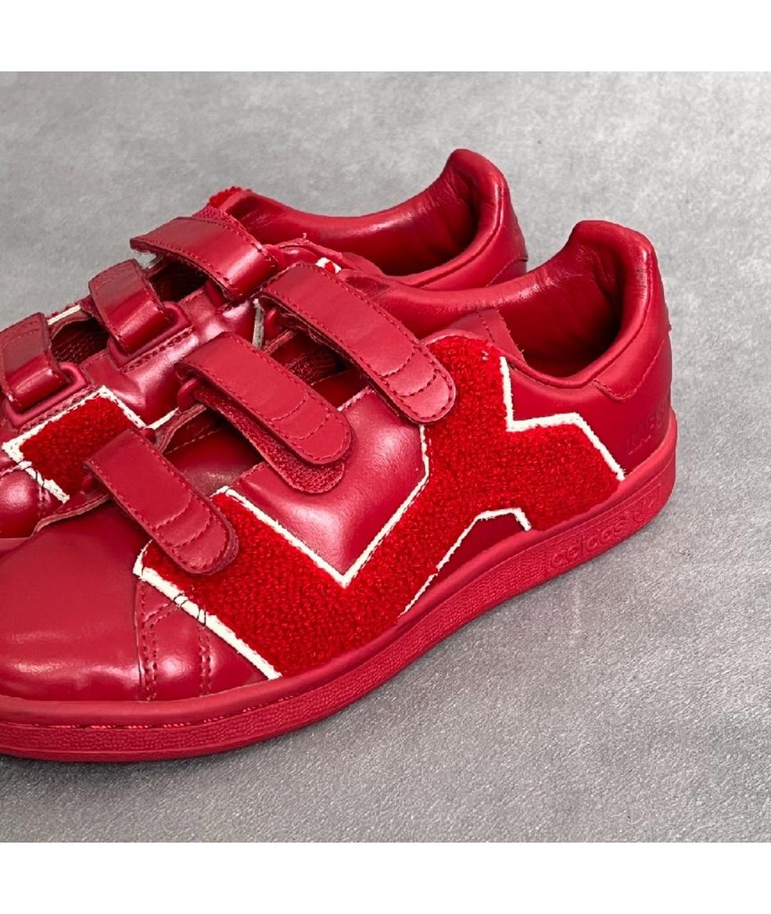 ADIDAS X RAF SIMONS Красные кожаные кеды, фото 3