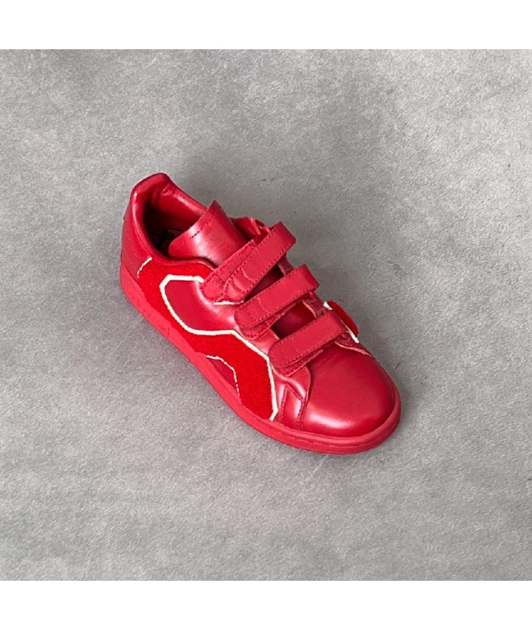ADIDAS X RAF SIMONS Красные кожаные кеды, фото 8