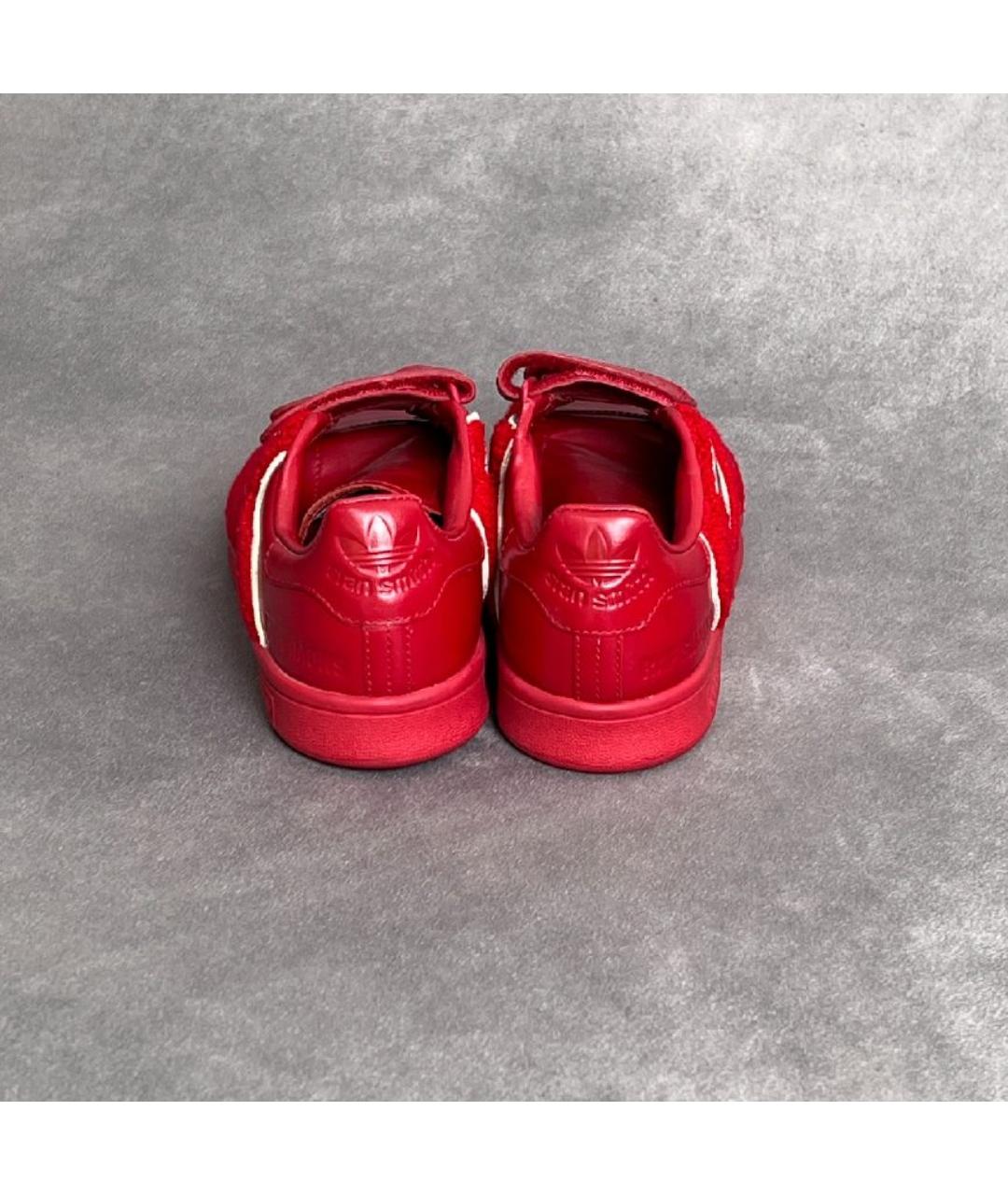 ADIDAS X RAF SIMONS Красные кожаные кеды, фото 4