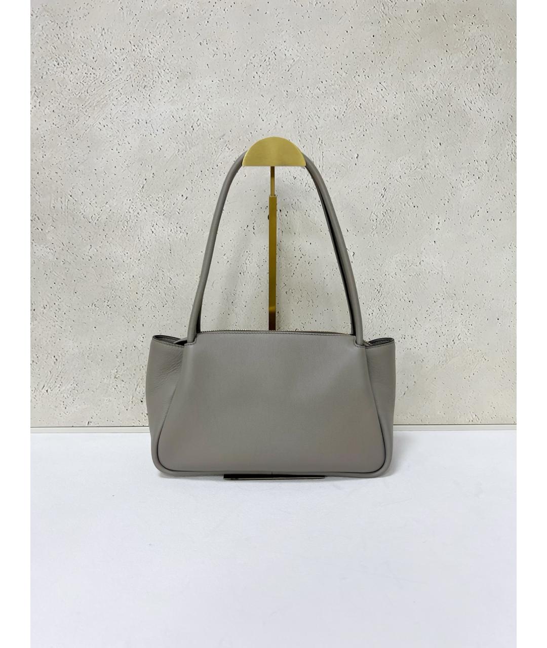 PRADA Серая кожаная сумка тоут, фото 2