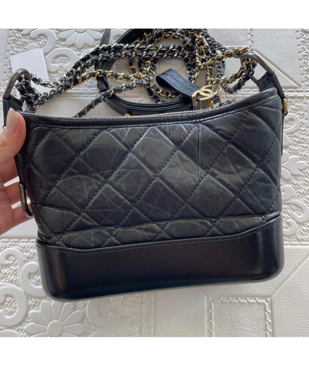 CHANEL Черная кожаная сумка через плечо, фото 4