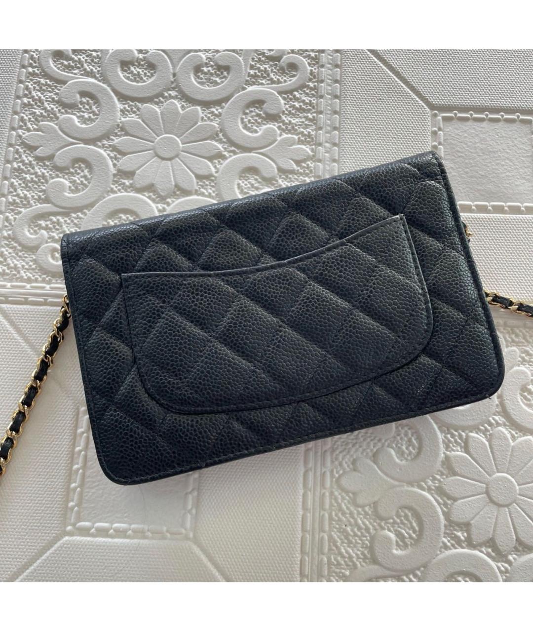 CHANEL Черная кожаная сумка через плечо, фото 4