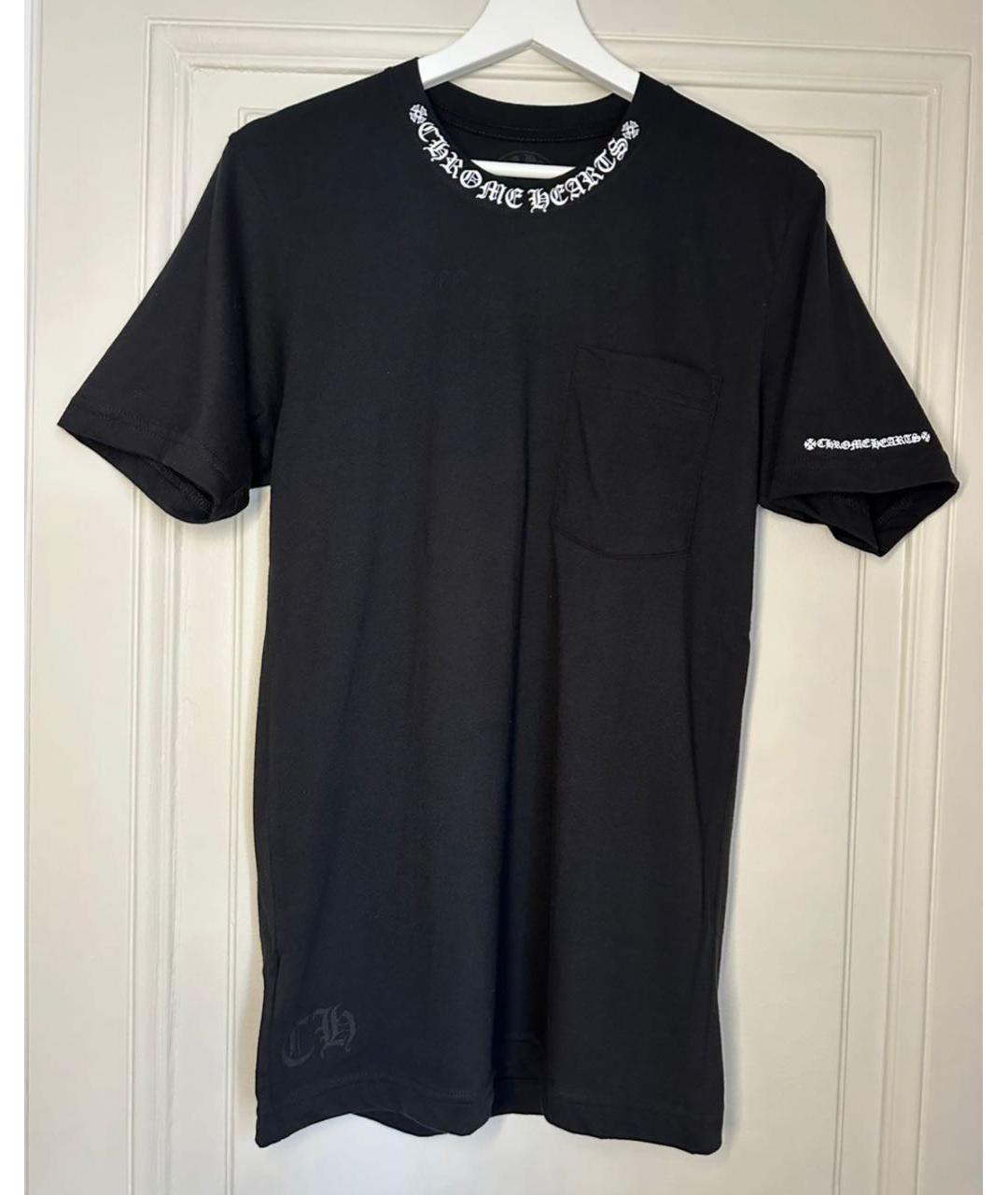 CHROME HEARTS Черная хлопковая футболка, фото 4