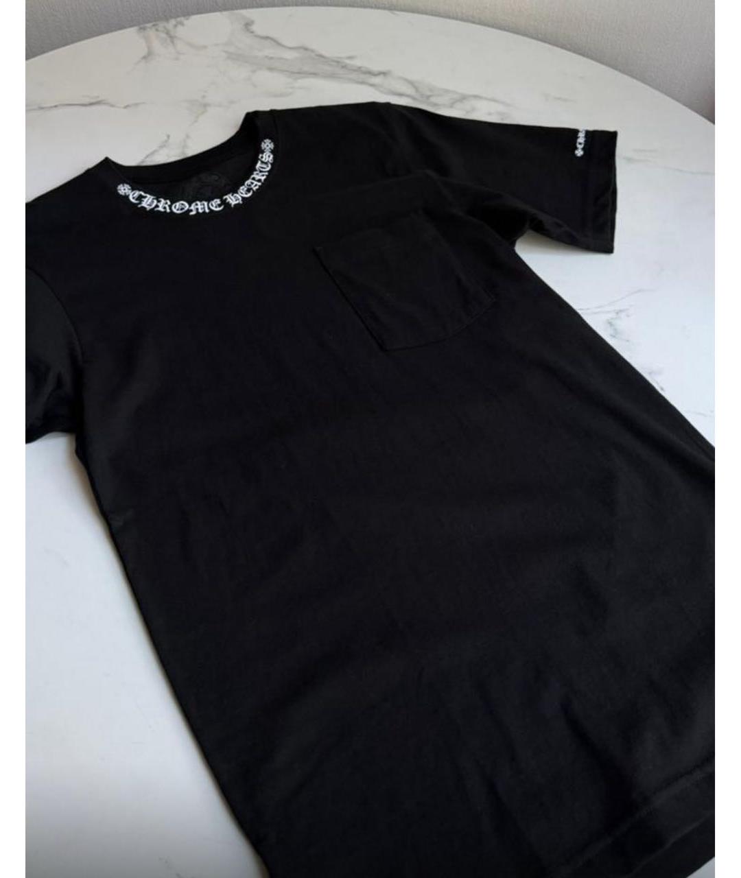 CHROME HEARTS Черная хлопковая футболка, фото 2