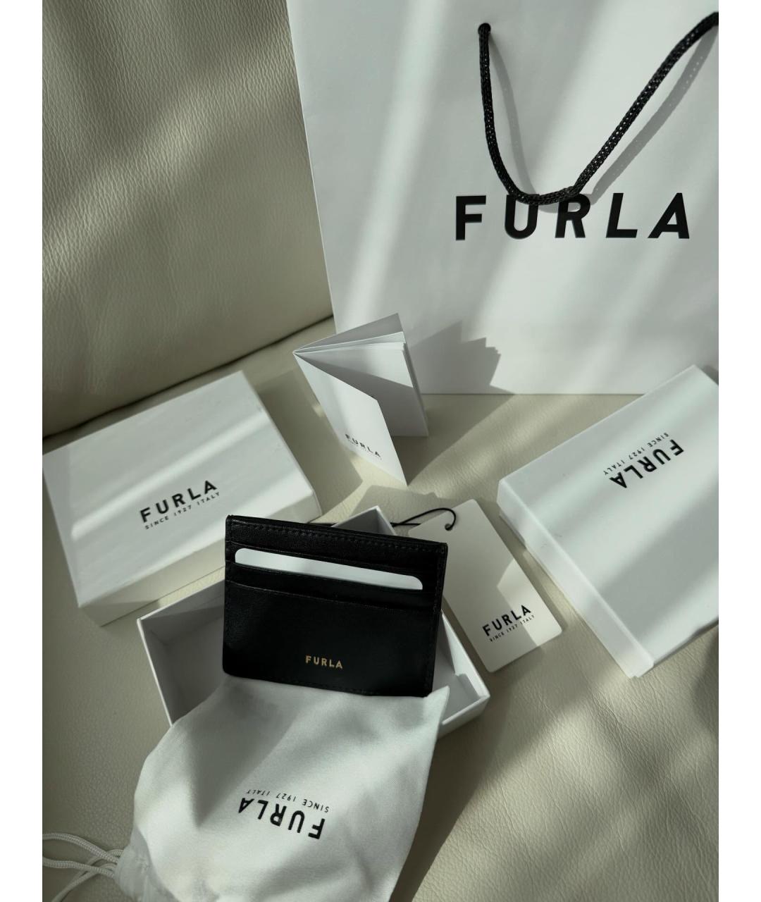 FURLA Черный кожаный кардхолдер, фото 4