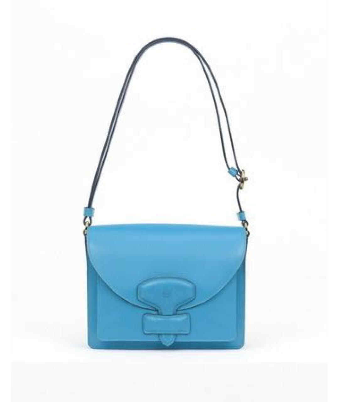 LOEWE Бирюзовая кожаная сумка через плечо, фото 9