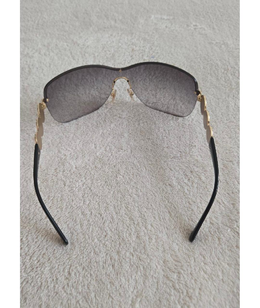 VERSACE Серые металлические солнцезащитные очки, фото 5