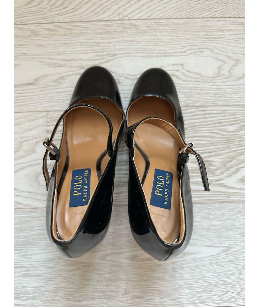 POLO RALPH LAUREN Черные туфли из лакированной кожи, фото 3