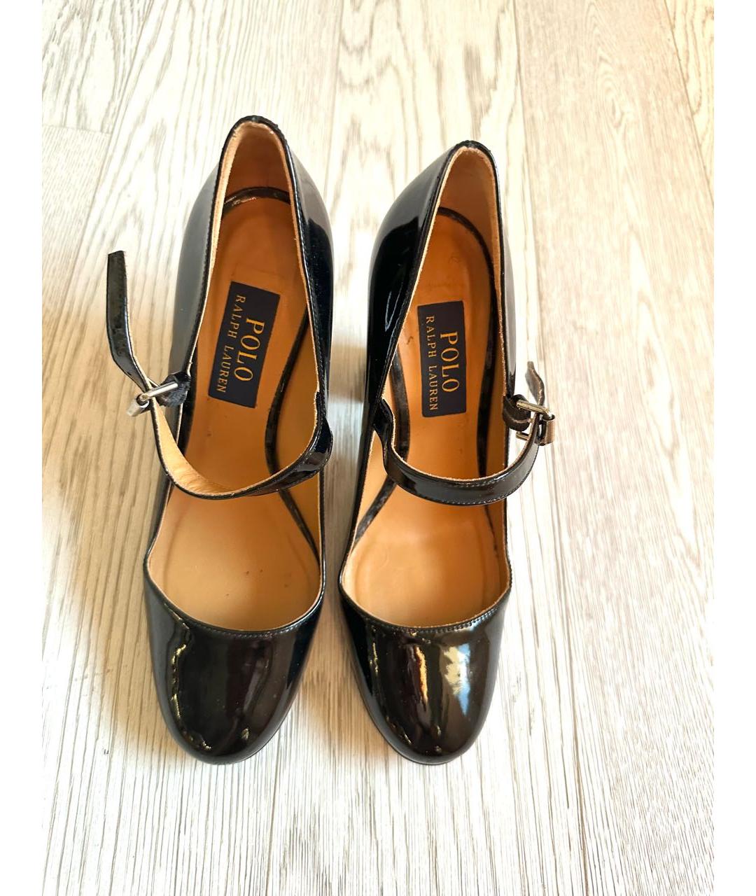 POLO RALPH LAUREN Черные туфли из лакированной кожи, фото 2