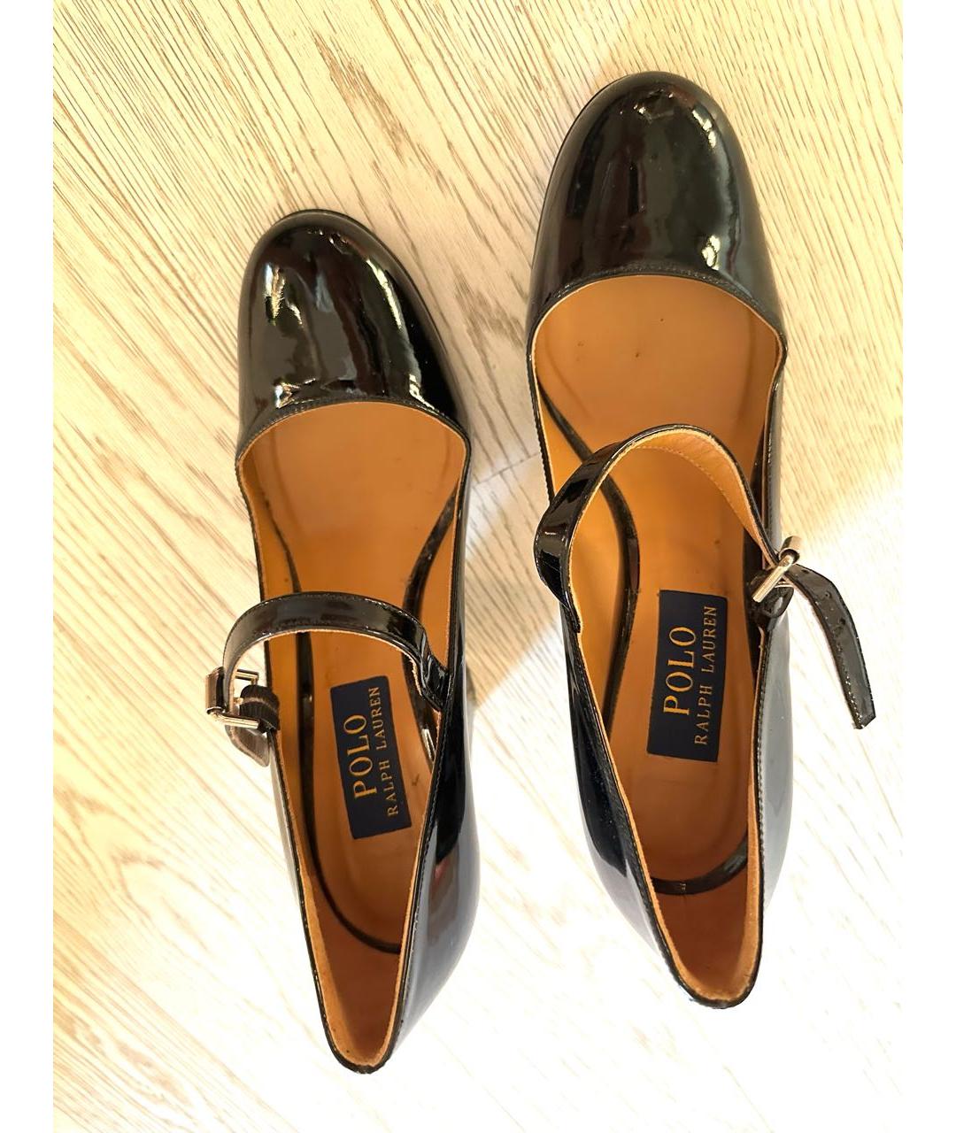 POLO RALPH LAUREN Черные туфли из лакированной кожи, фото 7