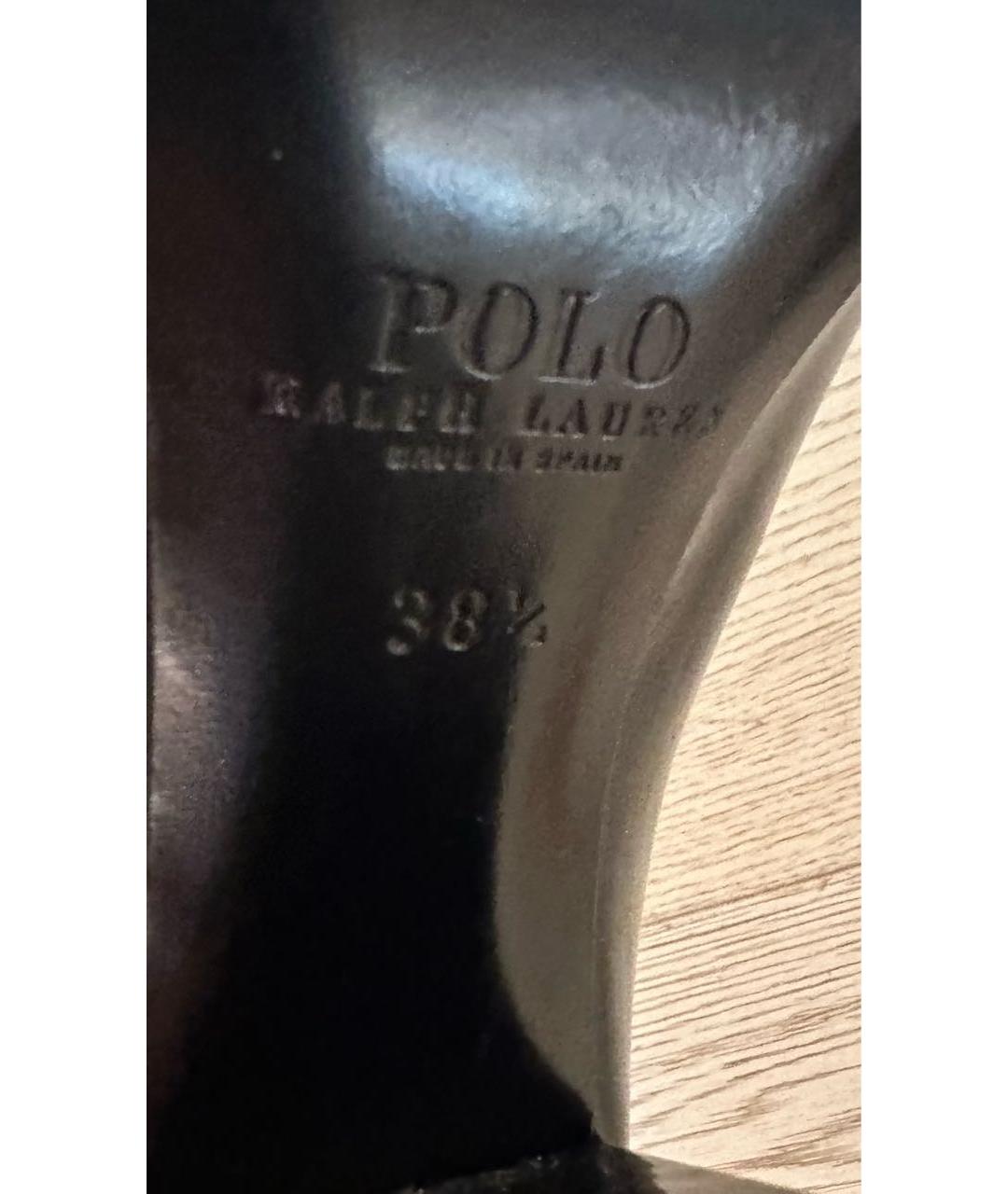 POLO RALPH LAUREN Черные туфли из лакированной кожи, фото 8