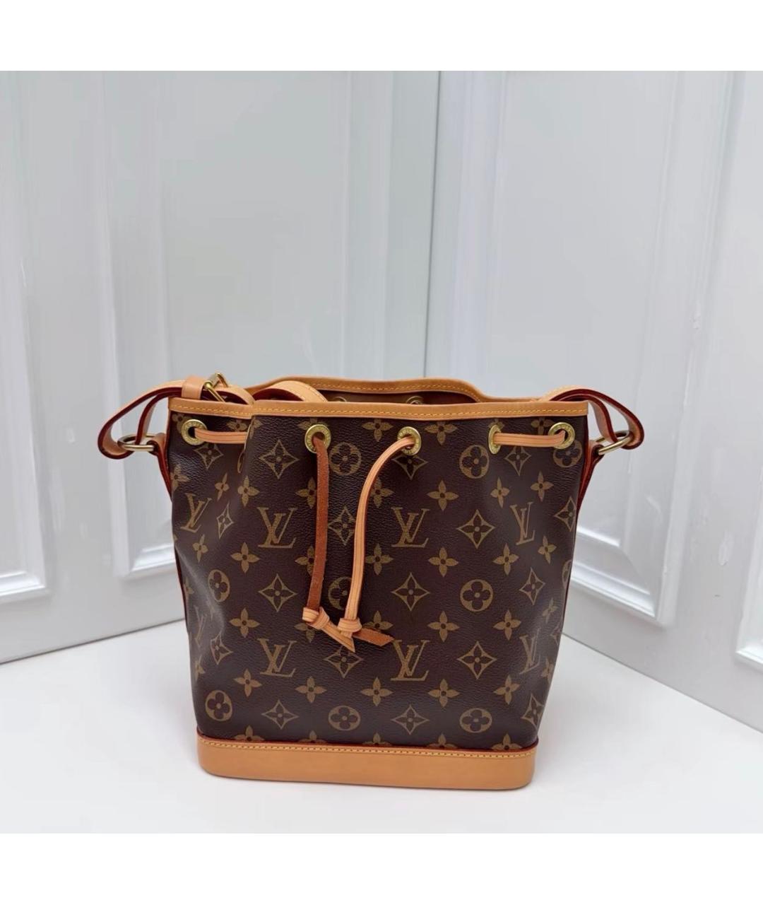 LOUIS VUITTON Коричневая кожаная сумка через плечо, фото 2