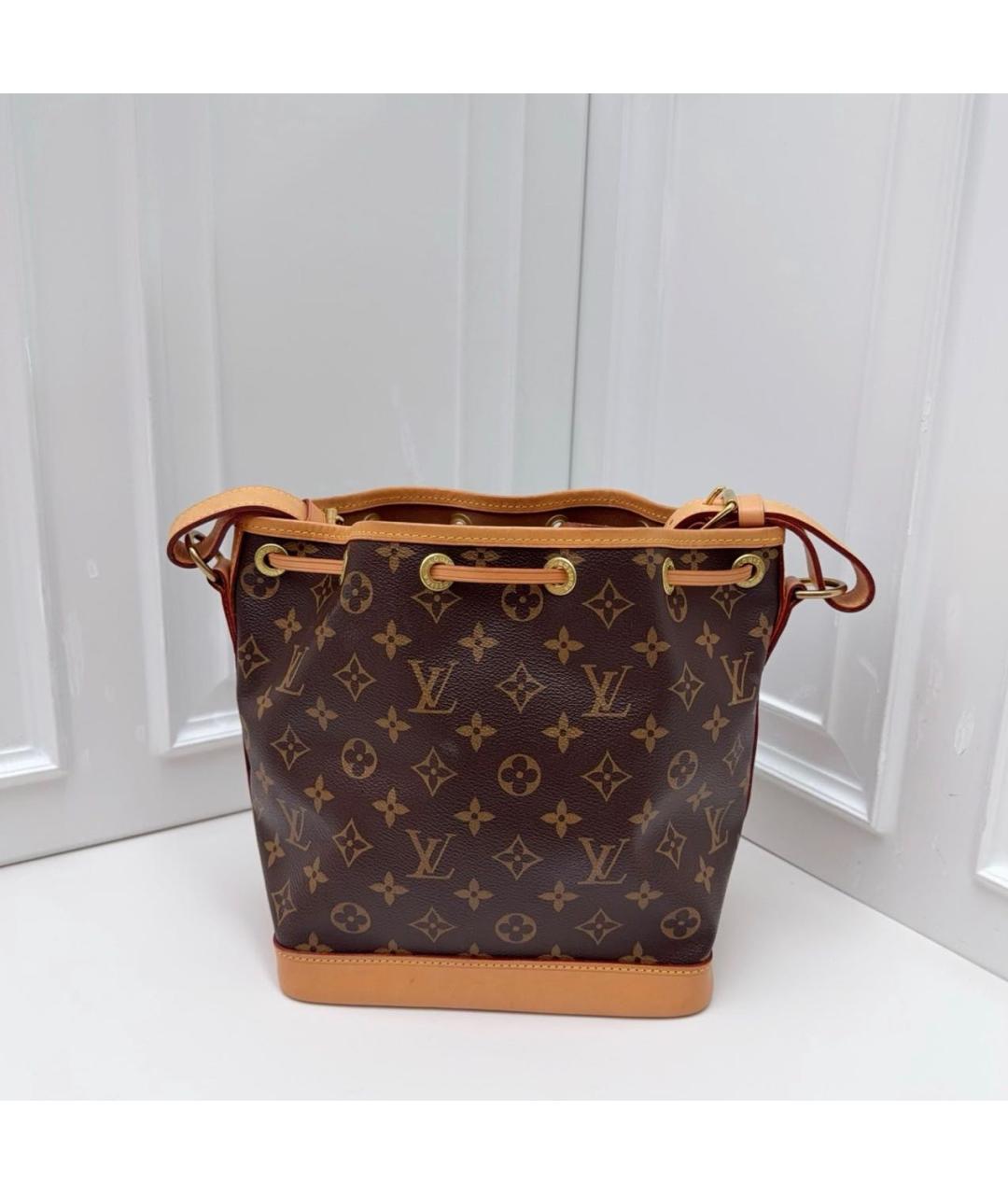 LOUIS VUITTON Коричневая кожаная сумка через плечо, фото 3