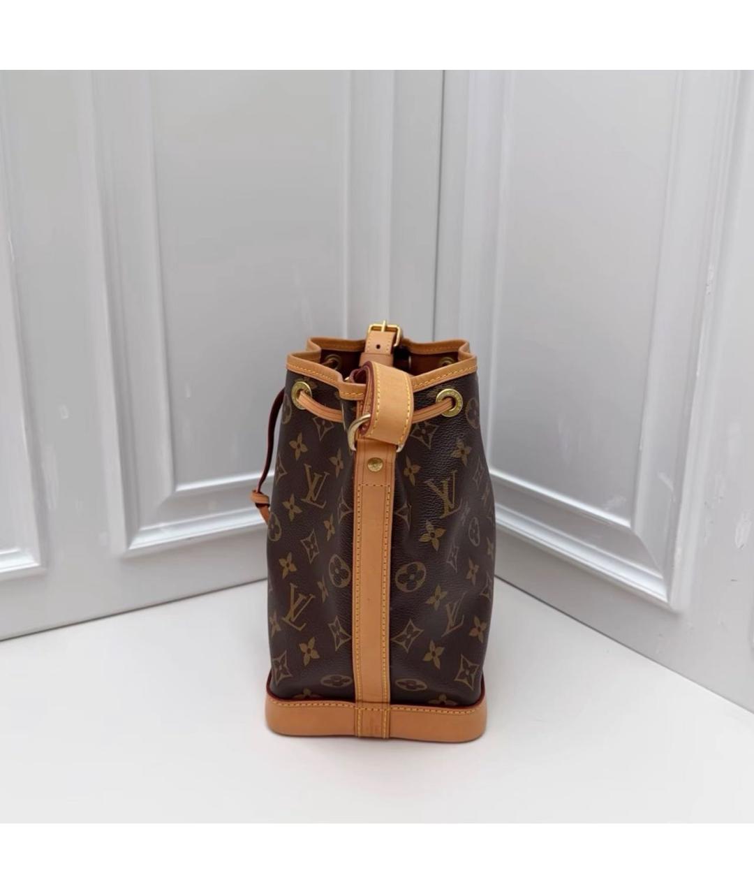 LOUIS VUITTON Коричневая кожаная сумка через плечо, фото 4