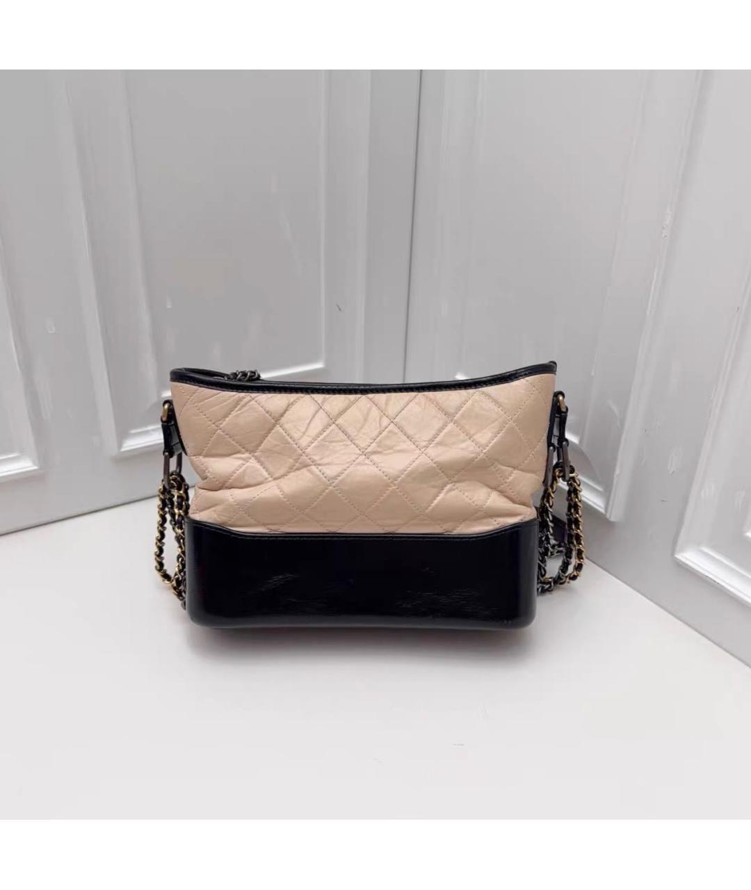 CHANEL Бежевая кожаная сумка через плечо, фото 2