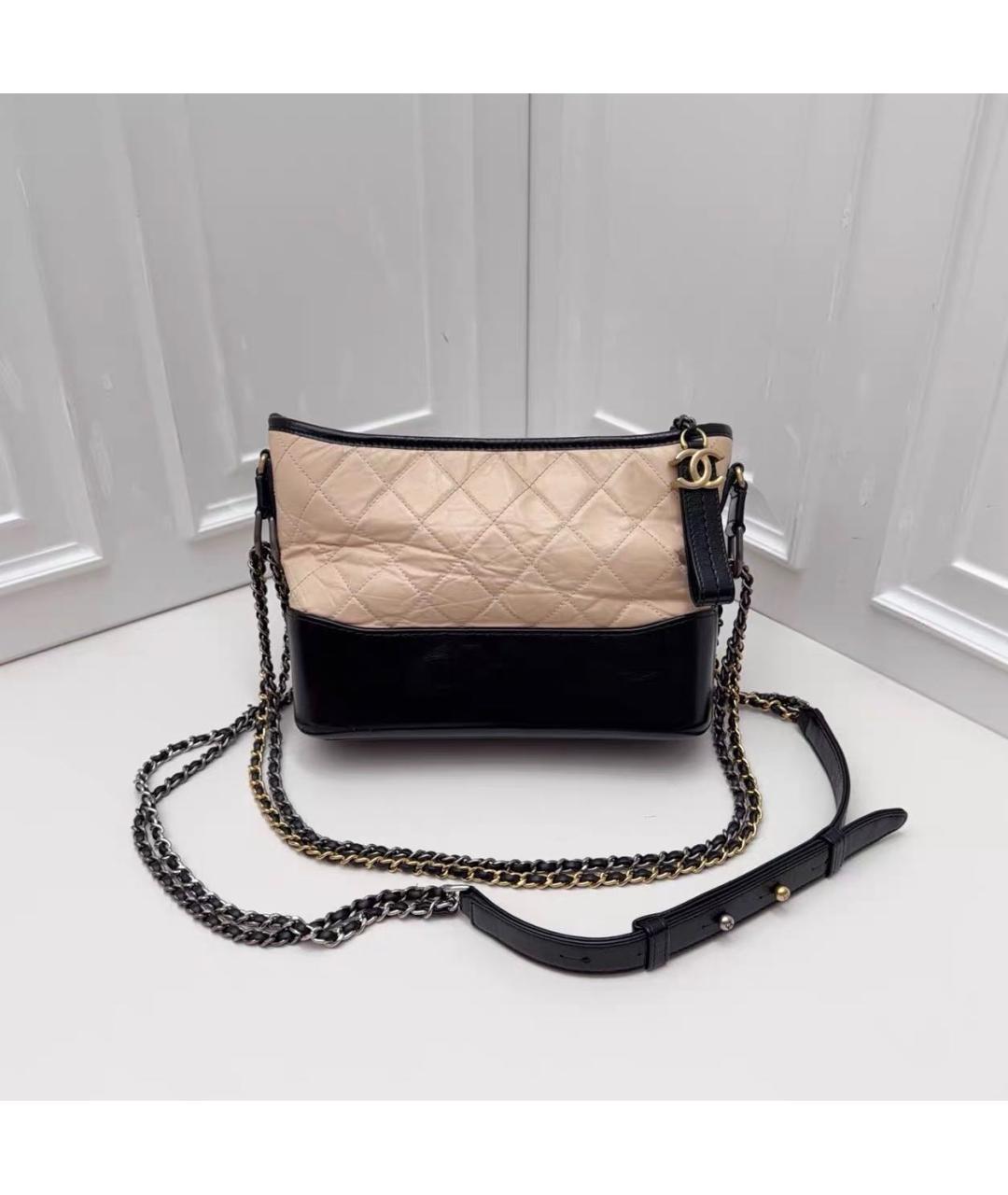 CHANEL Бежевая кожаная сумка через плечо, фото 8