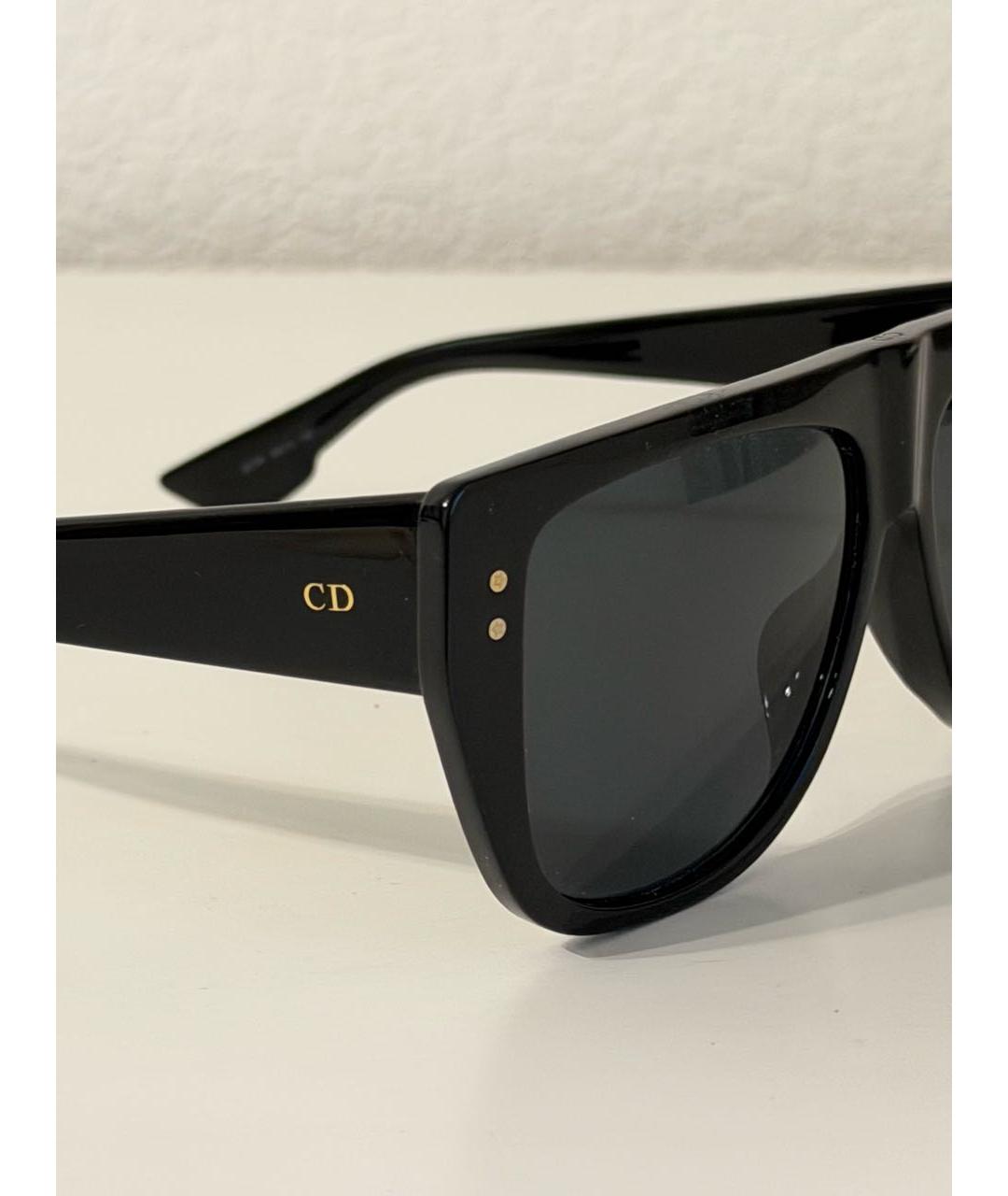 CHRISTIAN DIOR Черные пластиковые солнцезащитные очки, фото 8