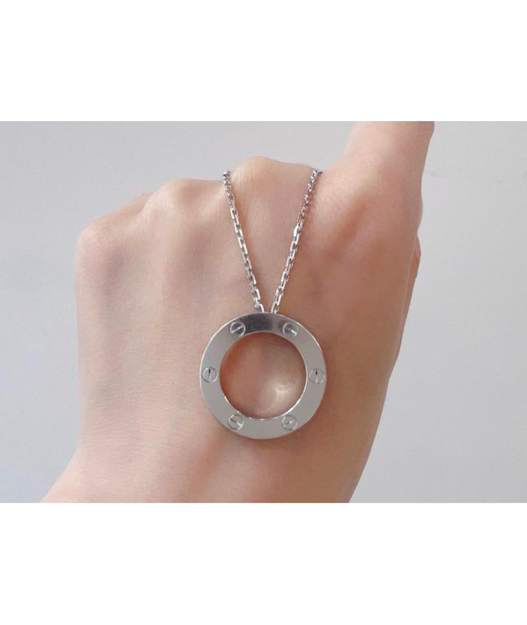 CARTIER Серебряное колье из белого золота, фото 5