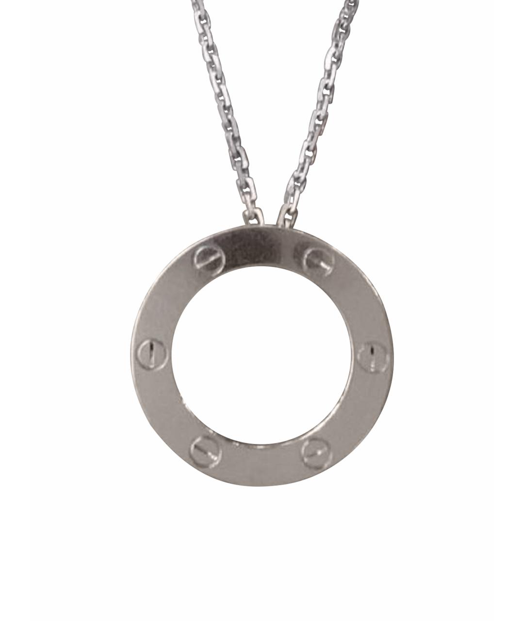 CARTIER Серебряное колье из белого золота, фото 1