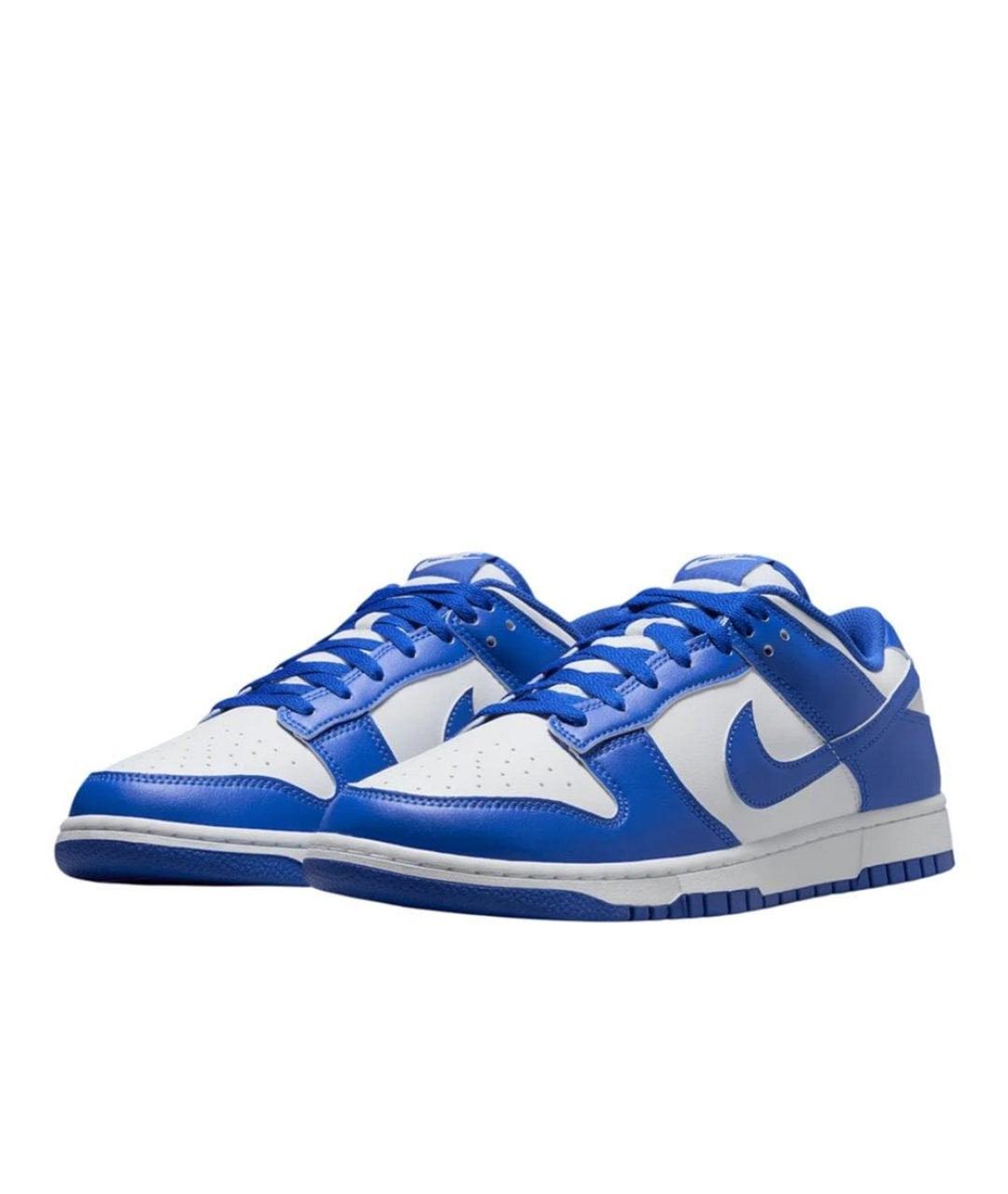 NIKE Синие кожаные низкие кроссовки / кеды, фото 2