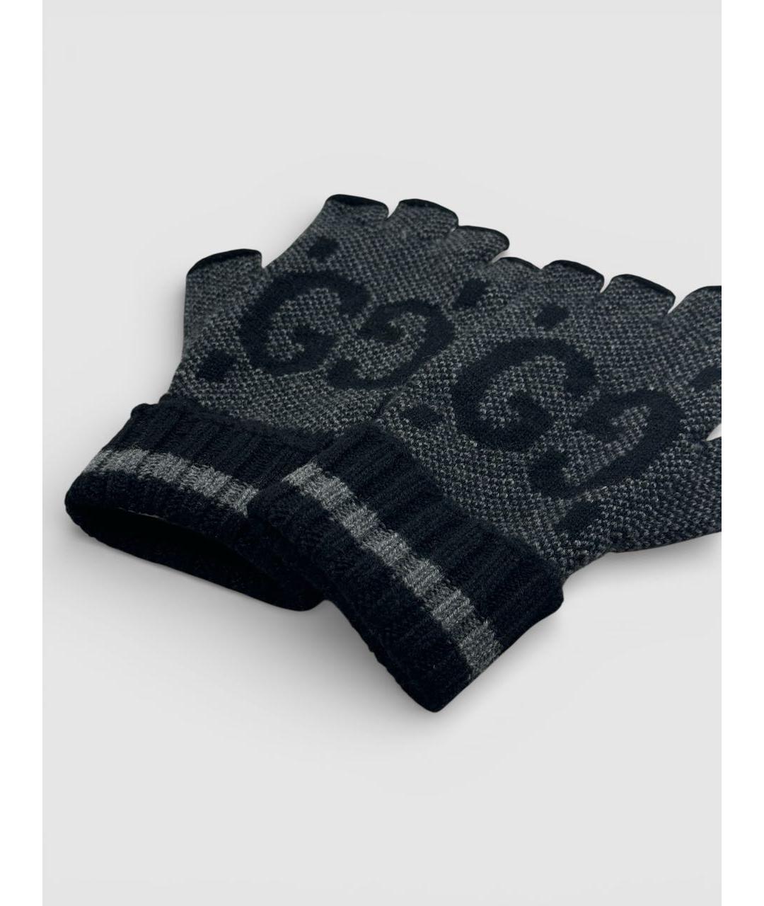 GUCCI Антрацитовые перчатки, фото 5