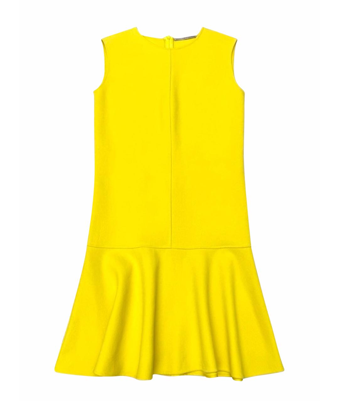ERMANNO SCERVINO Желтое шерстяное повседневное платье, фото 1