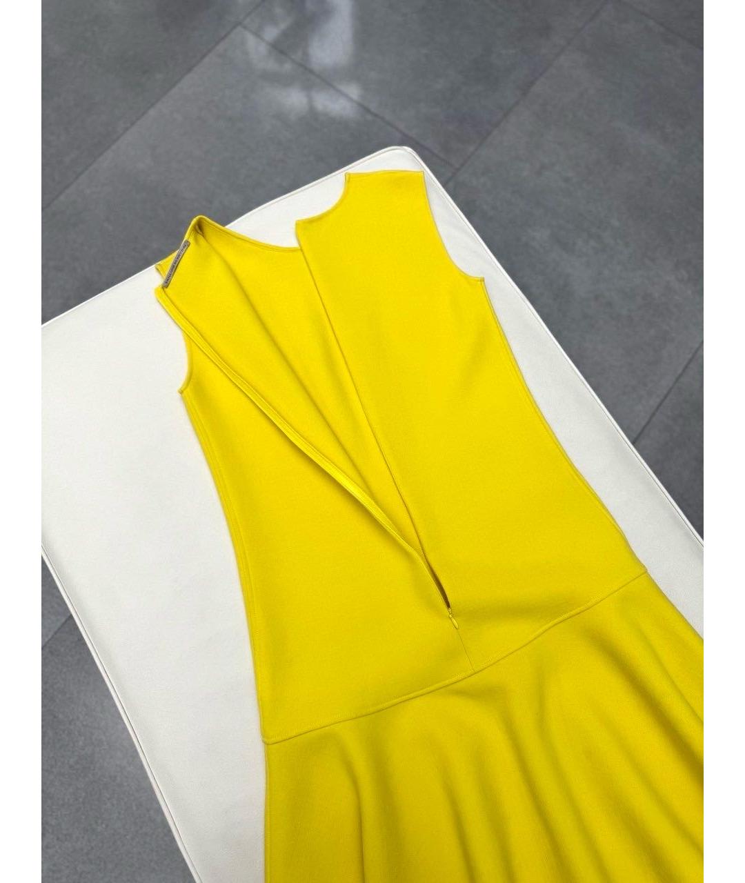 ERMANNO SCERVINO Желтое шерстяное повседневное платье, фото 4
