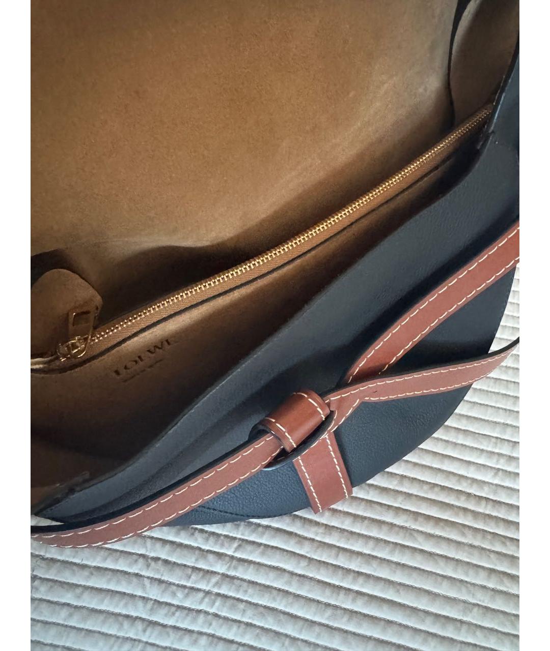 LOEWE Черная кожаная сумка через плечо, фото 8