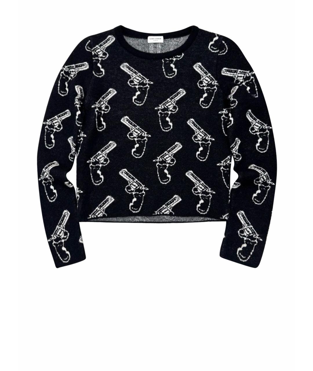 SAINT LAURENT Черный шерстяной джемпер / свитер, фото 1