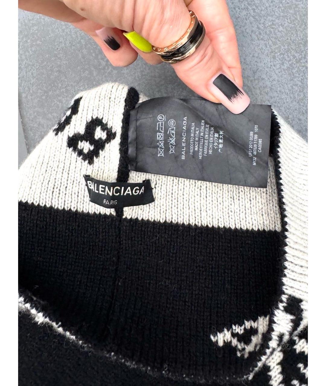 BALENCIAGA Черная шерстяная шапка, фото 5