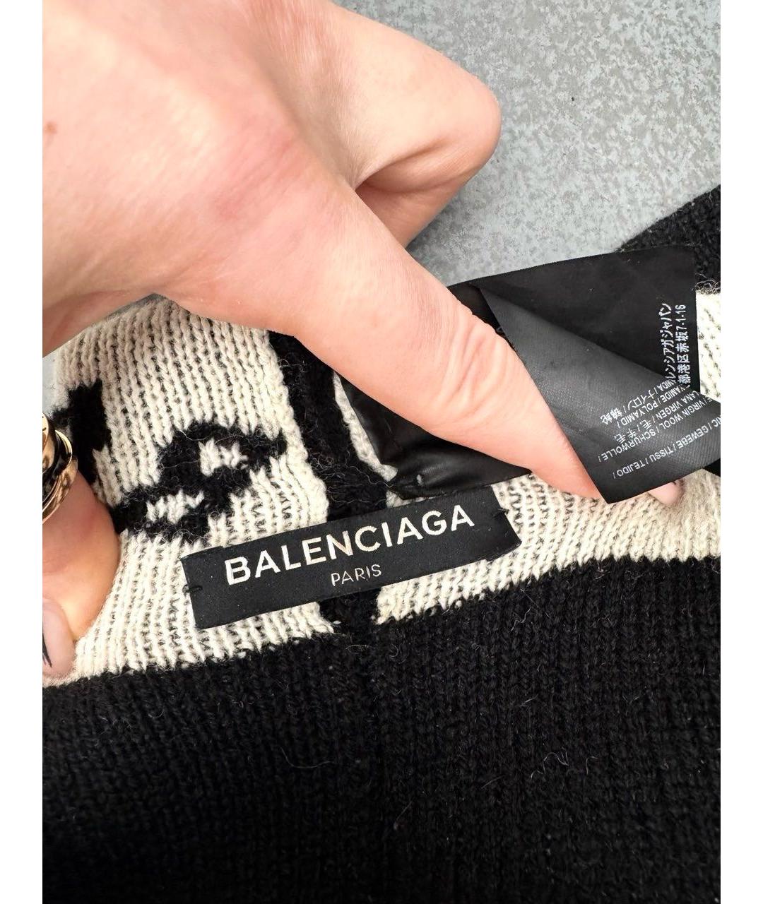 BALENCIAGA Черная шерстяная шапка, фото 3