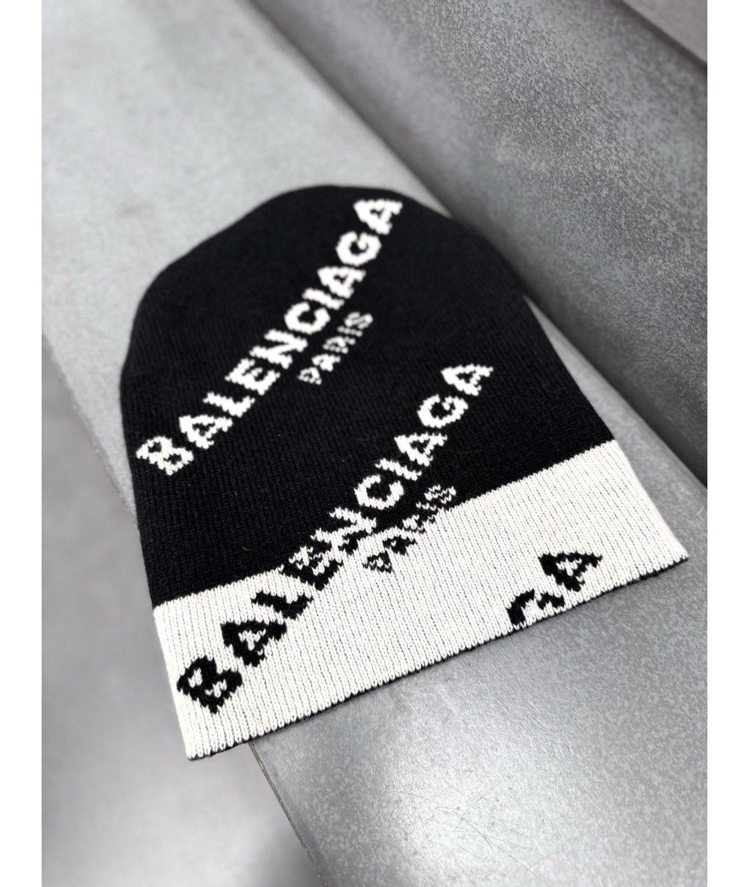 BALENCIAGA Черная шерстяная шапка, фото 2