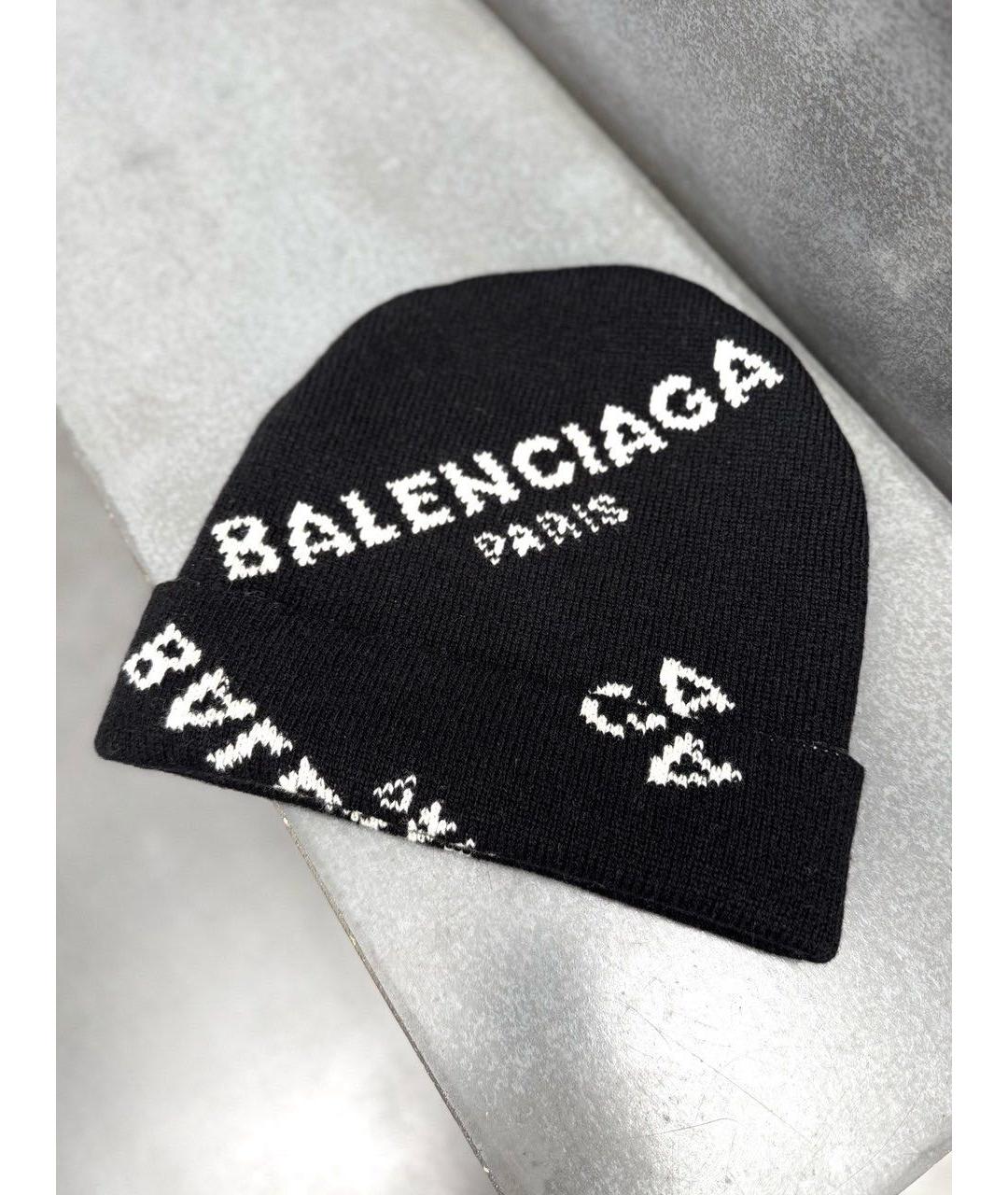 BALENCIAGA Черная шерстяная шапка, фото 9