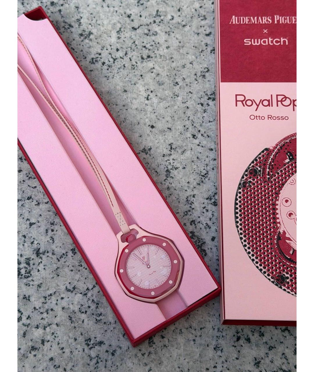 Swatch Розовые керамические часы, фото 2