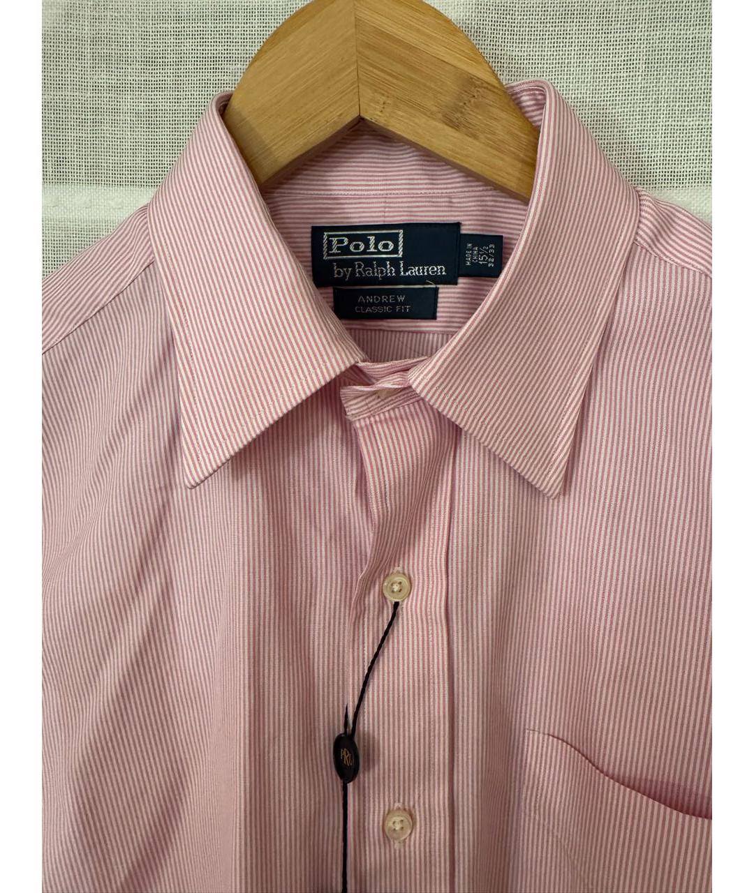 POLO RALPH LAUREN Розовая хлопковая классическая рубашка, фото 3