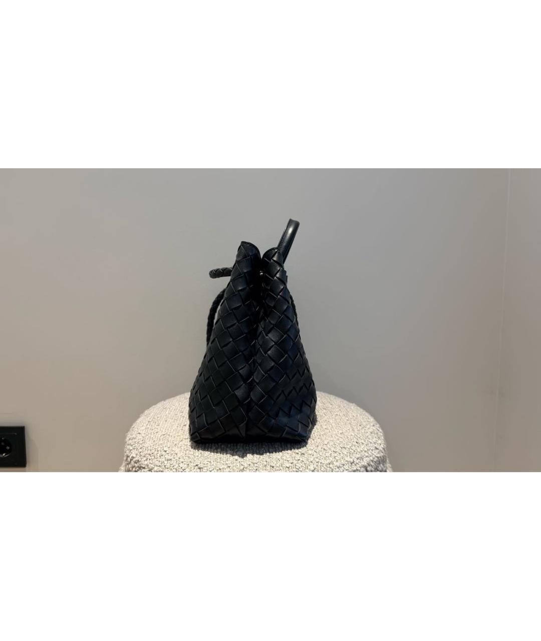BOTTEGA VENETA Черная кожаная сумка через плечо, фото 2