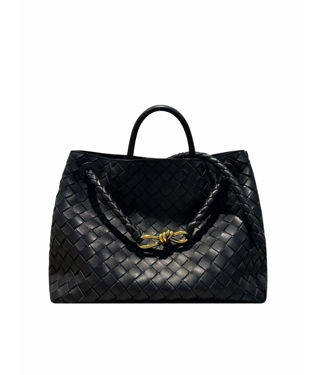 BOTTEGA VENETA Черная кожаная сумка через плечо, фото 1