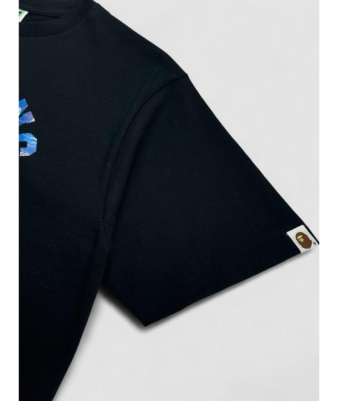 BAPE Черная хлопковая футболка, фото 5