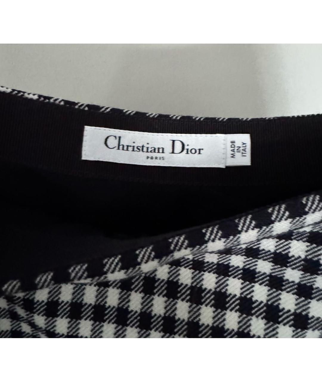 CHRISTIAN DIOR Черная шерстяная юбка-шорты, фото 5