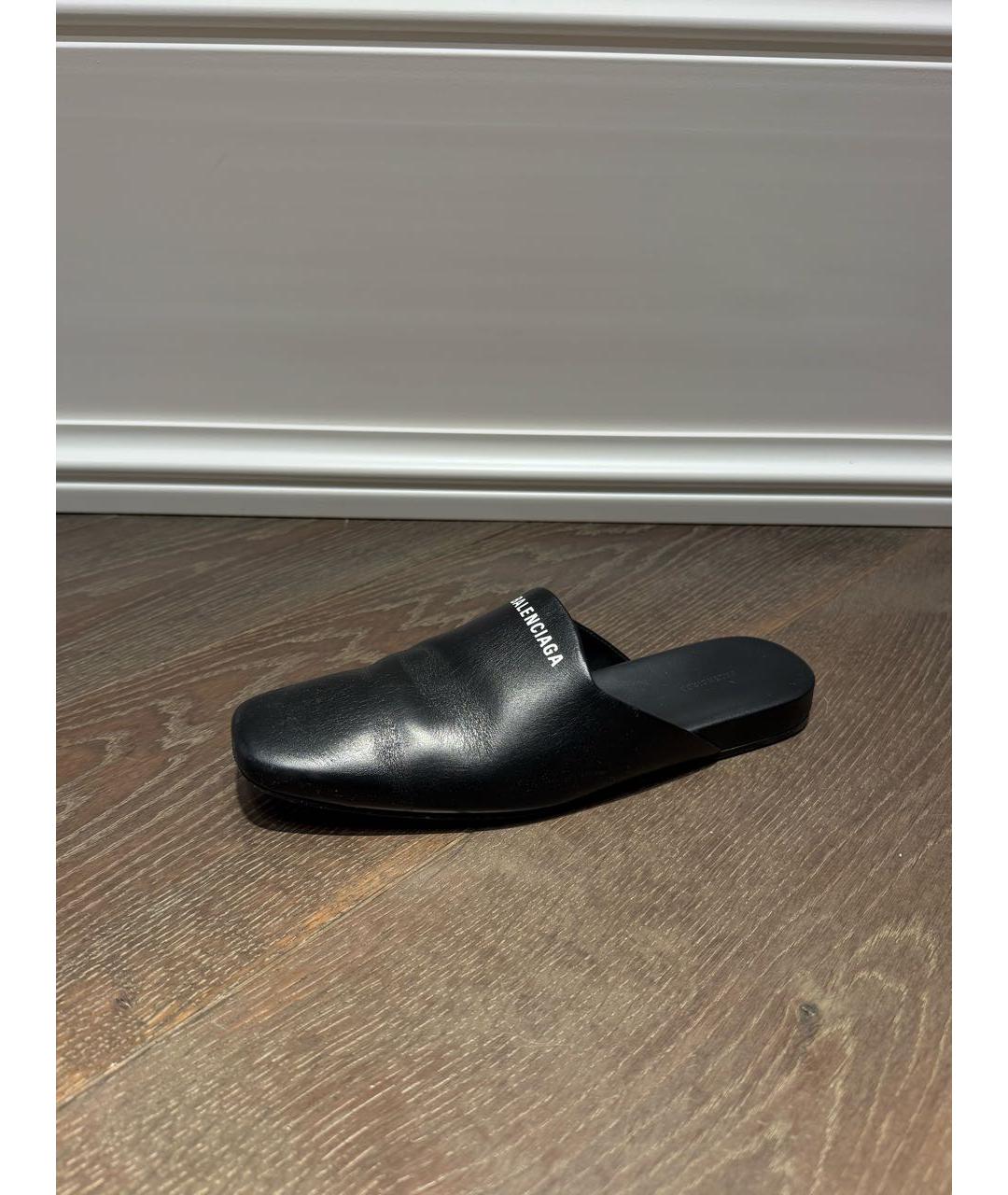 BALENCIAGA Черные кожаные сабо, фото 3