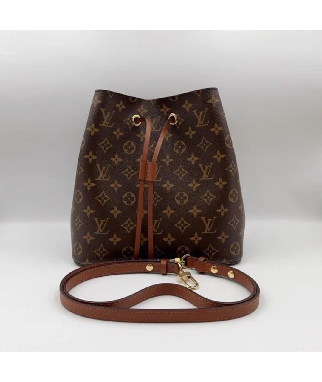 LOUIS VUITTON Коричневая сумка через плечо из канвы, фото 6