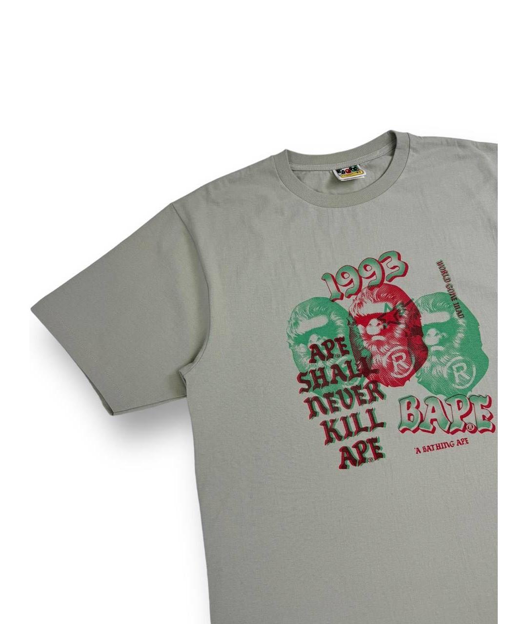 BAPE Зеленая хлопковая футболка, фото 3
