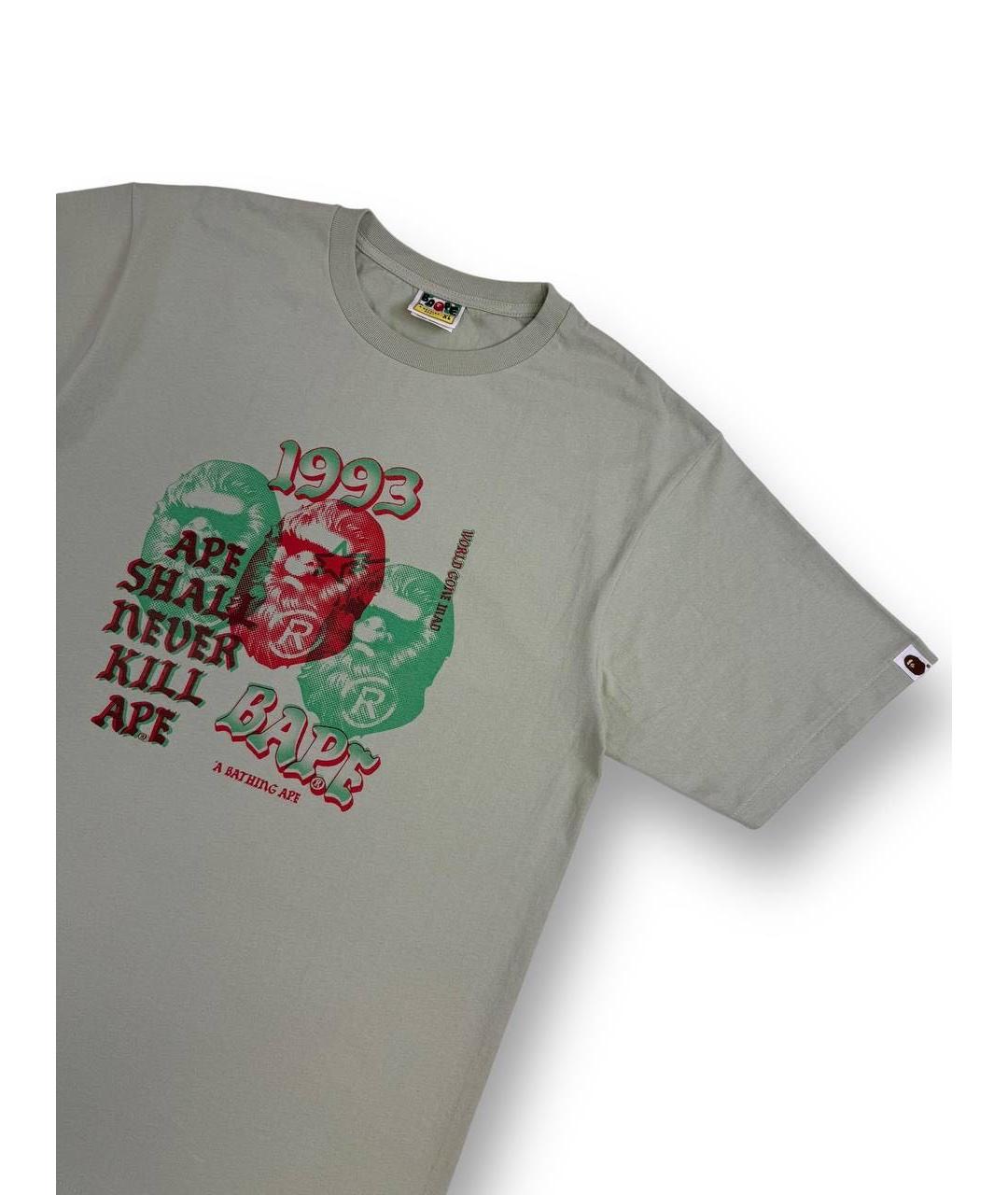 BAPE Зеленая хлопковая футболка, фото 2